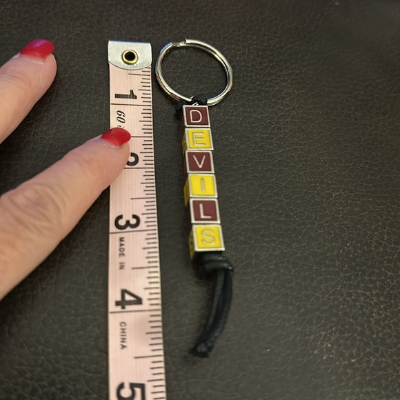NWOT Devils Beaded Keychain - Picture 3 of 4